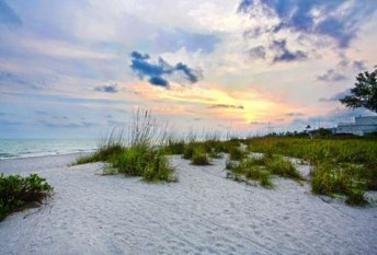 Beach view on Sanibel Island Florida